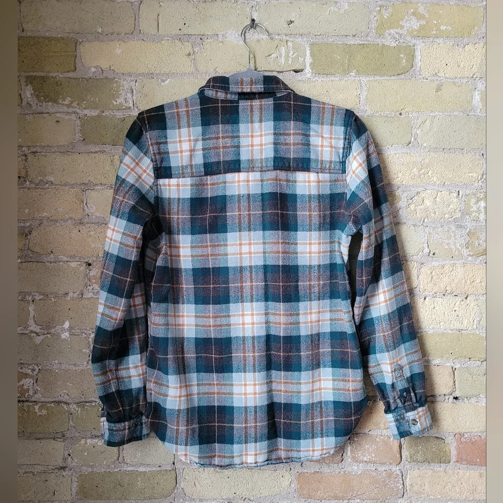 American Eagle Green Plaid Flannel Classic Fit Heavyweight Shirt Mens Size M - Picture 3 of 7